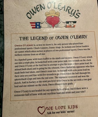 Owen O'Leary's by null