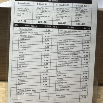 Hand Roll Factory - Menu - Sushi Bars Near Me - West Covina, California Hand Roll Factory - Menu - Sushi Bars Near Me - West Covina, California