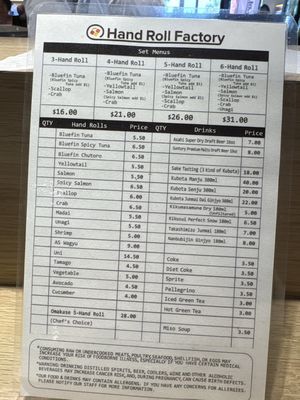 Menu photo 2 Hand Roll Factory West Covina, CA Menu photo 2 Hand Roll Factory West Covina, CA