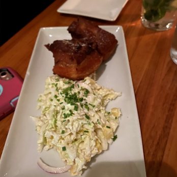 That Place In Ogunquit - Crispy Pork Belly with mango slaw!! - New American Near Me - Ogunquit, Maine