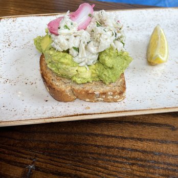 First Watch - Avocado toast with crab - no eggs, got them separately 20 minutes later. - Breakfast & Brunch Near Me - Mount Pleasant, South Carolina First Watch - Avocado toast with crab - no eggs, got them separately 20 minutes later. - Breakfast & Brunch Near Me - Mount Pleasant, South Carolina