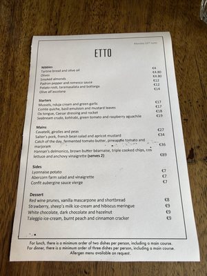 Menu photo 1 Etto Dublin, D