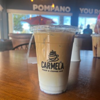Carmela Coffee - Pompano Beach - Lavender iced latte - Cafes Near Me - Pompano Beach, Florida