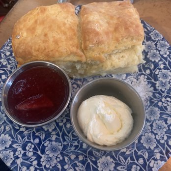 Root & Bone Indianapolis - Homemade biscuits, strawberry jam and whipped butter - American Near Me - Indianapolis, Indiana