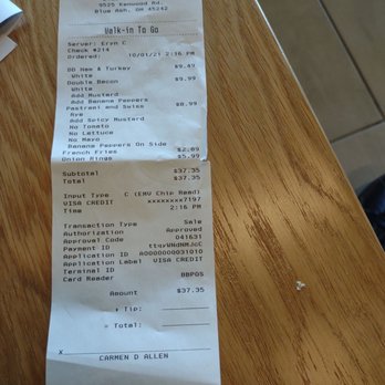 Blue Ash Chili - Receipt..for 3 Double Deckers - Burgers Near Me - Blue Ash, Ohio