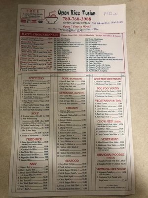 Menu photo 2 Open Rice Fusion Edmonton, AB