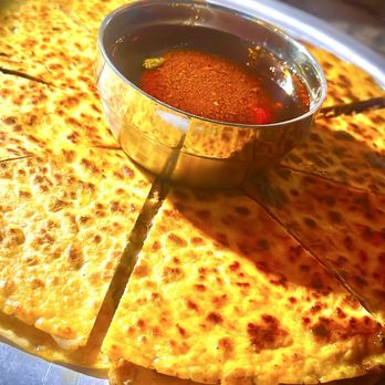 Rreal Tacos - Sugar Hill - Birria pizza - quesadilla style huge with dipping sauce - Tacos Near Me - Sugar Hill, Georgia Rreal Tacos - Sugar Hill - Birria pizza - quesadilla style huge with dipping sauce - Tacos Near Me - Sugar Hill, Georgia