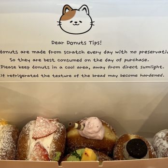 Dear Donuts - a box of donuts with instructions - Donuts Near Me - St. Charles, Illinois