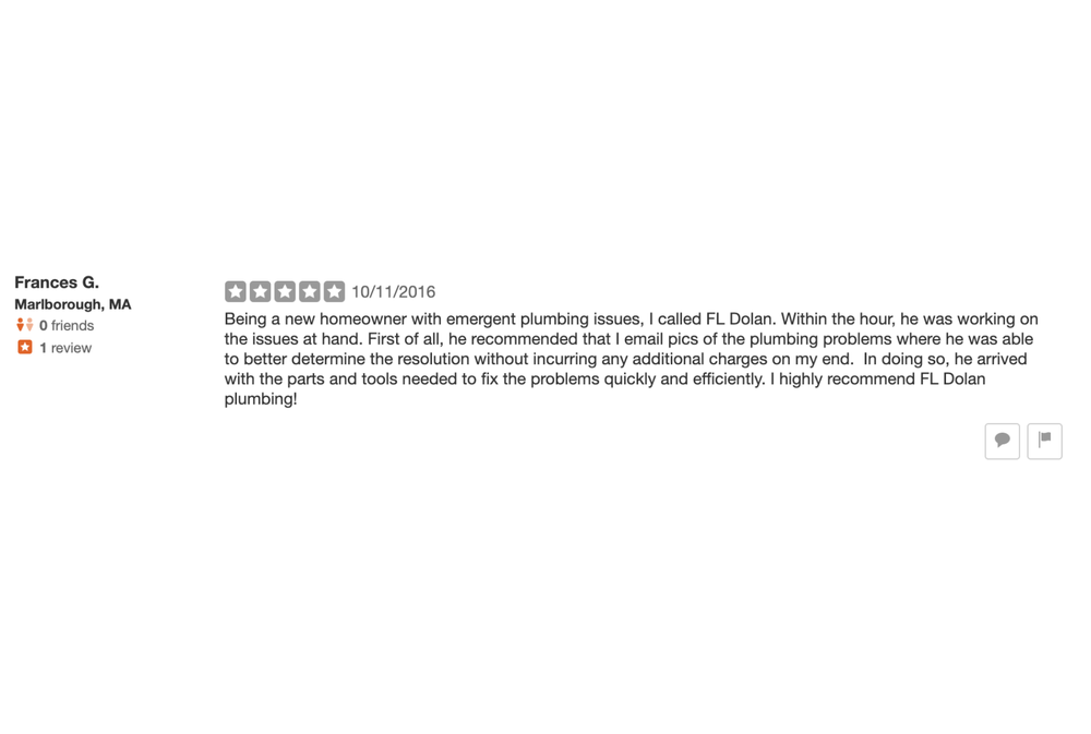 Slide of FL Dolan Plumbing and Heating