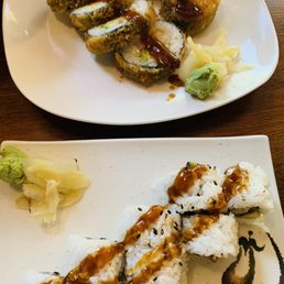 Monster roll and eel roll, both pretty good.