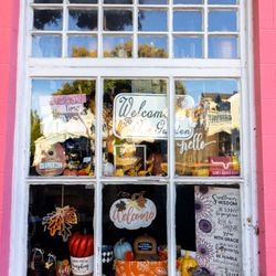 Half Moon Bay Feed & Fuel - fall window