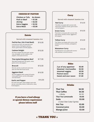 Menu photo 2 Chatch Thai Restaurant Rogue River, OR Menu photo 2 Chatch Thai Restaurant Rogue River, OR