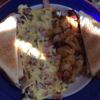Brick House Diner - Meat lovers omelet. Bacon, ham, sausage and cheese. - Diners Near Me - Midlothian, Virginia Brick House Diner - Meat lovers omelet. Bacon, ham, sausage and cheese. - Diners Near Me - Midlothian, Virginia
