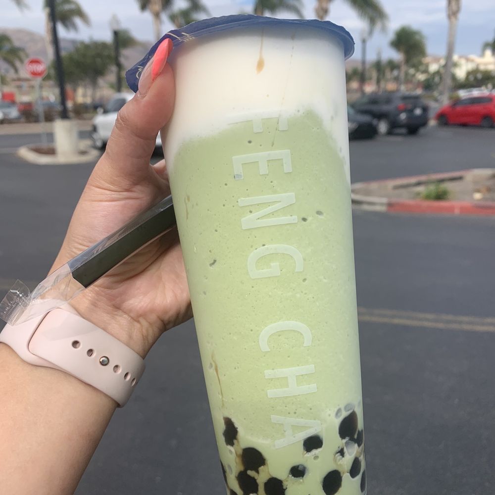 Feng Cha - Milpitas - F4. Matcha Breeze with boba - Desserts Near Me - Milpitas, California