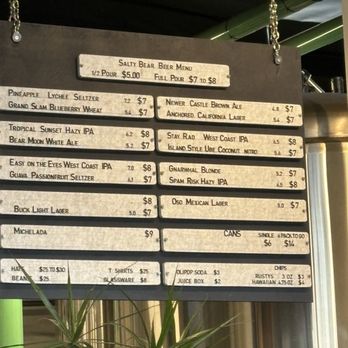 Salty Bear Brewing - Menu - Breweries Near Me - Costa Mesa, California Salty Bear Brewing - Menu - Breweries Near Me - Costa Mesa, California
