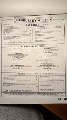 Menu photo 5 Industry Ales Brewpub Chicago, IL