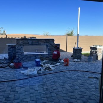 JAM Landscaping - a view of a patio being remodeled - Lawn Services Near Me