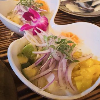 Ceviches By Divino - Trio De Ceviches Mixto - Peruvian Near Me - Miami Beach, Florida Ceviches By Divino - Trio De Ceviches Mixto - Peruvian Near Me - Miami Beach, Florida