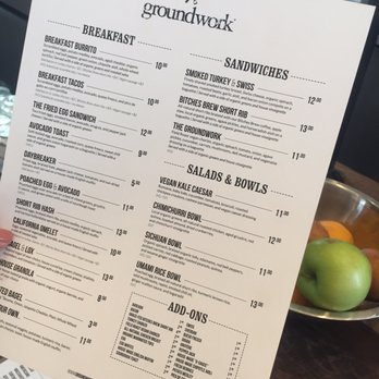 Groundwork Coffee - So many delicious sounding food options! - Coffee & Tea Near Me - Los Angeles, California Groundwork Coffee - So many delicious sounding food options! - Coffee & Tea Near Me - Los Angeles, California