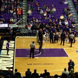 Chiles Center - 2-23-2017 UP vs BYU. Many more BYU fans than Pilots fans at the game...c'mon Portland, we can do better than that!