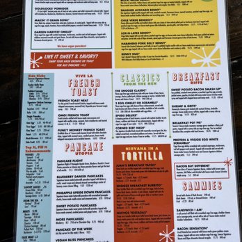 Snooze, an A.M. Eatery - Menus - Breakfast & Brunch Near Me - Nashville, Tennessee