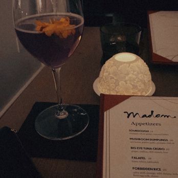Madam - French 75 style signature drink - New American Near Me - Birmingham, Michigan Madam - French 75 style signature drink - New American Near Me - Birmingham, Michigan