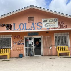 Lola's Mexican Food - Outside entrance.not the best from outside but yummy inside where it counts.