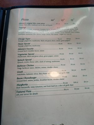 Menu photo 8 Jakeeno's Pizza & Pasta Minneapolis, MN