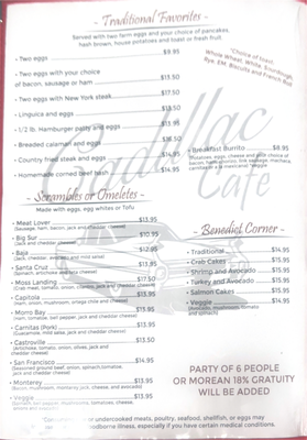 Menu photo 4 Cadillac Cafe Watsonville, CA