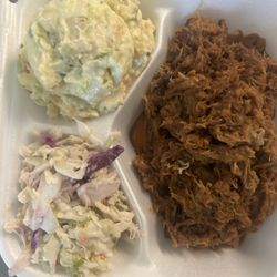 Pulled pork cole slaw and potato salad