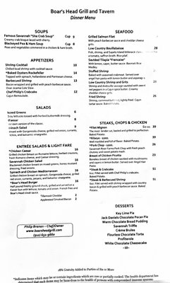 Menu photo 2 Boars Head Grill Savannah, GA