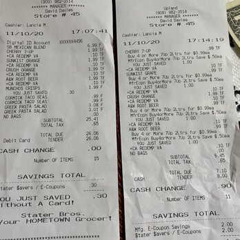 Stater Bros. Markets - Feel like I got overcharged and paid for something I didn't even want ... regular priced! - Grocery Near Me - Upland, California Stater Bros. Markets - Feel like I got overcharged and paid for something I didn't even want ... regular priced! - Grocery Near Me - Upland, California