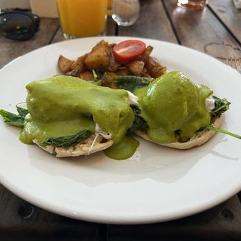 Cafe Mogagua - Eggs Benedict Florentine - Mexican Near Me - Isla Mujeres, ROO Cafe Mogagua - Eggs Benedict Florentine - Mexican Near Me - Isla Mujeres, ROO