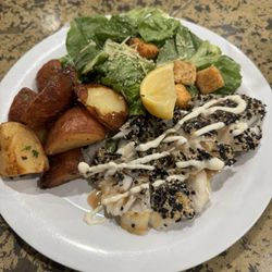Seafood Shack - Sesame Miso Cod with Salad and Roasted Potatoes