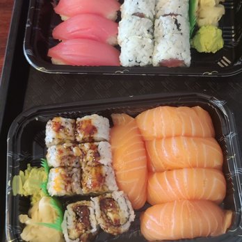 Katana Japanese Express - Top: Tuna Nigiri, Tuna Avocado roll +cream cheese Bottom: Salmon nigiri, Tampa roll - Sushi Bars Near Me - Riverview, Florida Katana Japanese Express - Top: Tuna Nigiri, Tuna Avocado roll +cream cheese Bottom: Salmon nigiri, Tampa roll - Sushi Bars Near Me - Riverview, Florida