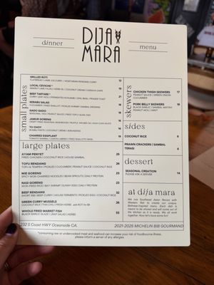 Menu photo 1 Dija Mara Oceanside, CA
