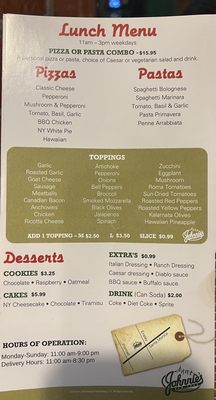 Menu photo 1 Johnnies Los Angeles, CA Menu photo 1 Johnnies Los Angeles, CA