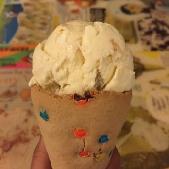 Ample Hills Creamery - Ooey Gooey in an M&M cookie cone (complete with chunks of Ooey gooey cake in the ice cream!) - Ice Cream & Frozen Yogurt Near Me - Brooklyn, New York Ample Hills Creamery - Ooey Gooey in an M&M cookie cone (complete with chunks of Ooey gooey cake in the ice cream!) - Ice Cream & Frozen Yogurt Near Me - Brooklyn, New York