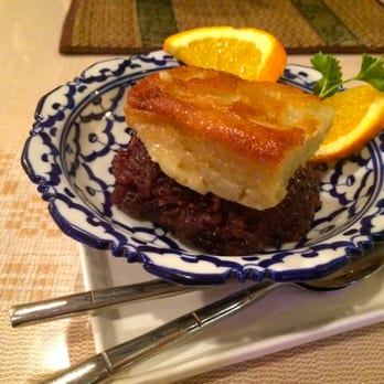 Numchokwilai - Kow Neaw Sung Kaya (Black Sticky Rice with Thai Style Baked Custard) - Thai Near Me - Edmonton, Alberta Numchokwilai - Kow Neaw Sung Kaya (Black Sticky Rice with Thai Style Baked Custard) - Thai Near Me - Edmonton, Alberta