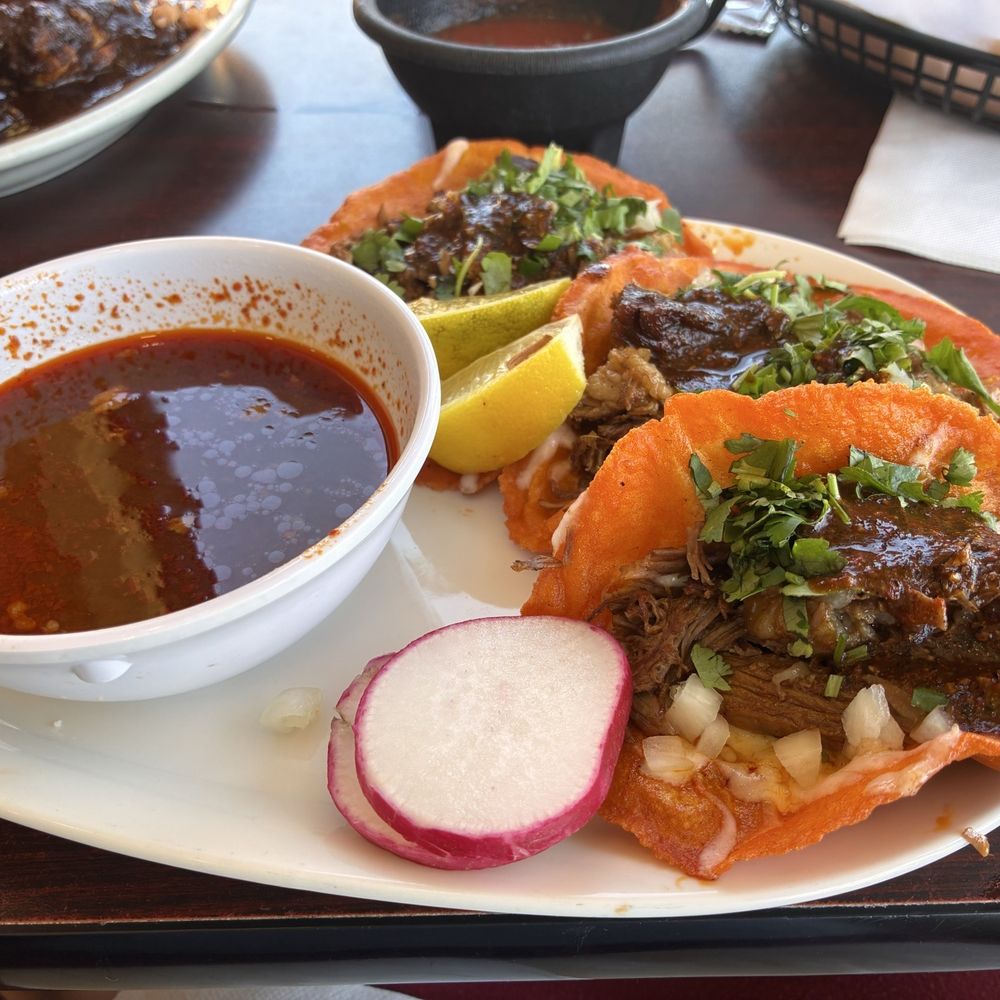 Quesabirrias (3) and consume, $14.59. Our favorite! Quesabirrias (3) and consume, $14.59. Our favorite!