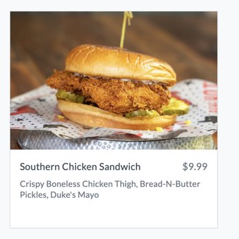 Tumble 22 - Here is in comparison the sandwich with the thigh. This is the same meat??? - Chicken Shop Near Me - Cedar Park, Texas
