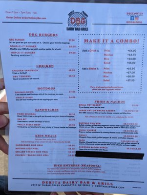 Menu photo 4 Derita Dairy Bar Charlotte, NC Menu photo 4 Derita Dairy Bar Charlotte, NC