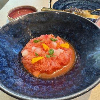 kann - Kampachi with a habanero sauce and watermelon ice. - Caribbean Near Me - Portland, Oregon kann - Kampachi with a habanero sauce and watermelon ice. - Caribbean Near Me - Portland, Oregon