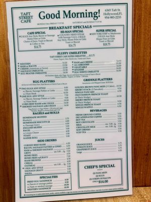 Menu photo 1 Taft Street Cafe Hollywood, FL Menu photo 1 Taft Street Cafe Hollywood, FL