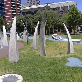 Hindmarsh Square - Giant blades of albino grass! - Parks Near Me - Adelaide, SA