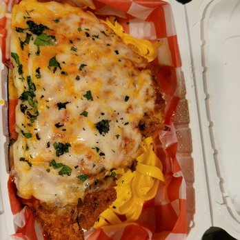 Roma Cafe - Chicken parm with taglietel - Italian Near Me - Portland, Maine Roma Cafe - Chicken parm with taglietel - Italian Near Me - Portland, Maine