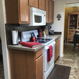 Before: Laminate with plywood facings.