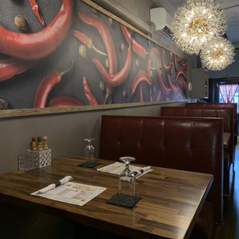 ATC South St - Interior banquettes - Latin American Near Me - Litchfield, Connecticut