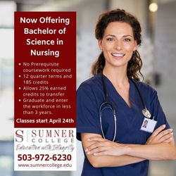 Sumner College - Sumner College is now offering a Bachelor of Science Degree in Nursing. Learn more today!