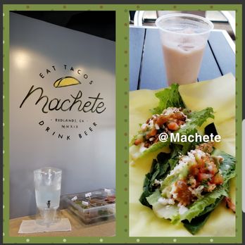 Machete Taqueria - 2 Lettuce Taco and Strawberry fresca - New Mexican Cuisine Near Me - Redlands, California Machete Taqueria - 2 Lettuce Taco and Strawberry fresca - New Mexican Cuisine Near Me - Redlands, California